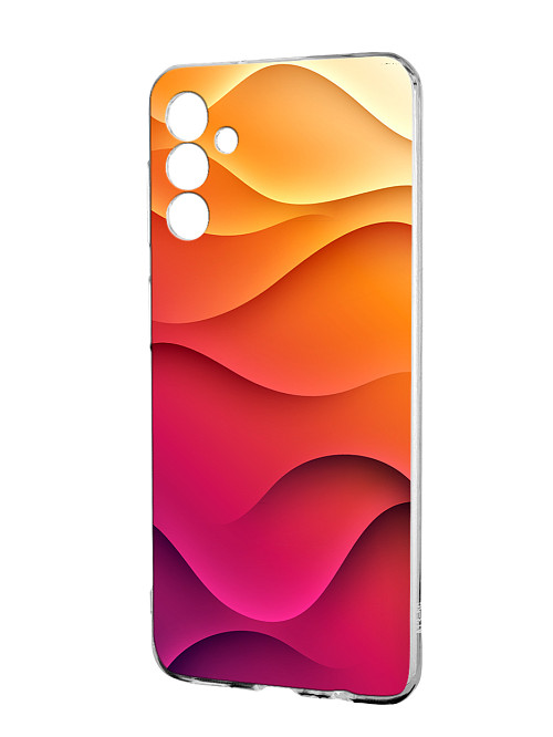 Силиконовый чехол для Samsung Galaxy A13 (4G) Розовые волны