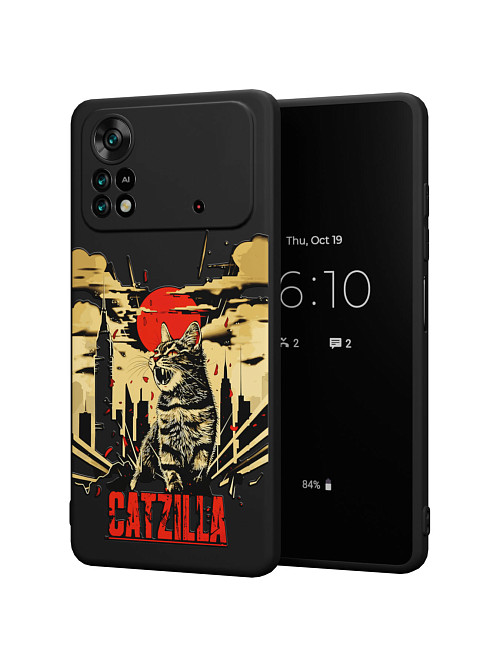 Силиконовый чехол для Poco X4 Pro (5G) "Catzilla"