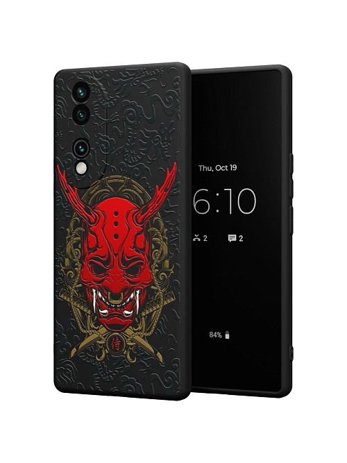 Силиконовый чехол для Honor 70 "Red Oni mask"