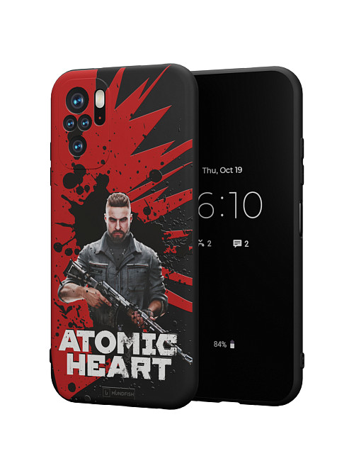 Силиконовый чехол для Xiaomi Redmi Note 10 "Atomic Heart: Майор Нечаев"