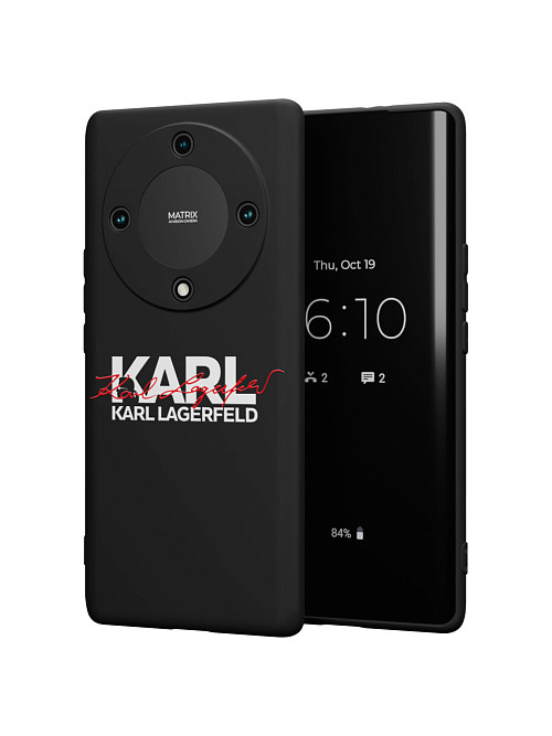 Силиконовый чехол для Honor Magic 5 Lite (5G) "NOVEL: Lagerfeld V.2"