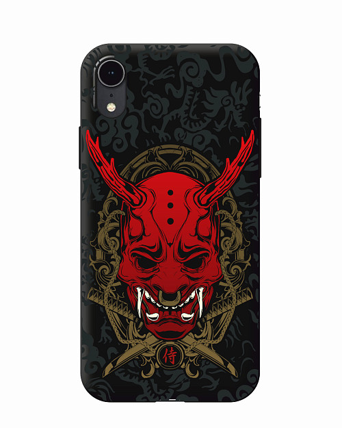 Силиконовый чехол для Apple iPhone Xr "Red Oni mask"