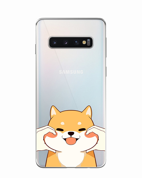 Силиконовый чехол для Samsung Galaxy S10 Пухлые щёчки