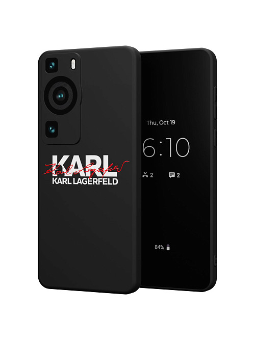 Силиконовый чехол для Huawei P60 Pro "NOVEL: Lagerfeld V.2"