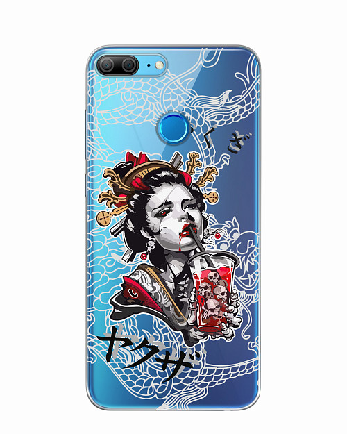 Силиконовый чехол для Honor 9 Lite Geisha Bloody