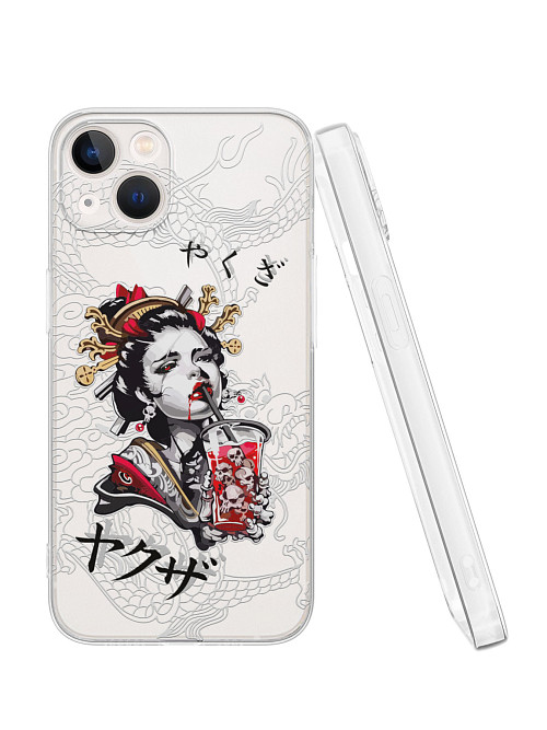 Силиконовый чехол для Apple iPhone 13 "Geisha Bloody"