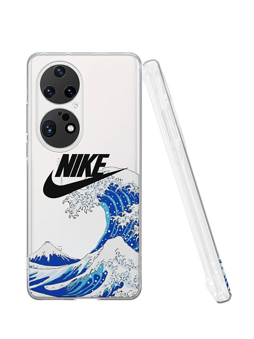 Силиконовый чехол для Huawei P50 Pro "NOVEL: Nike и волна"