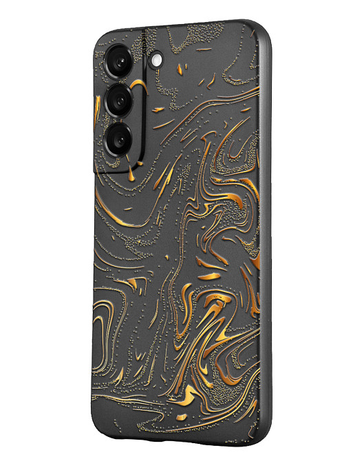 Силиконовый чехол для Samsung Galaxy S22 (5G) Золотые пятна
