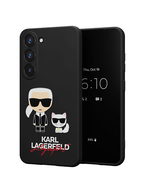 Силиконовый чехол для Samsung Galaxy S23 "NOVEL: Lagerfeld"