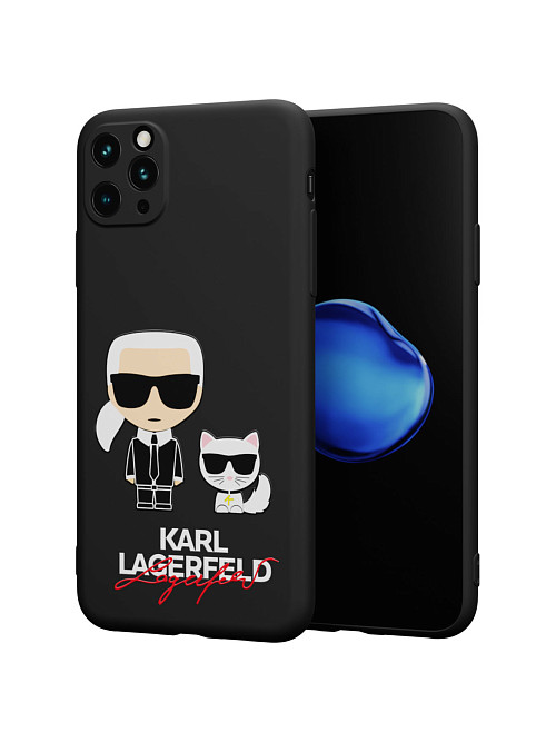 Силиконовый чехол для Apple iPhone 11 Pro Max "NOVEL: Lagerfeld"