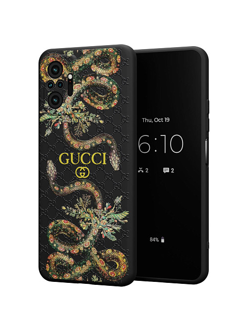 Силиконовый чехол для Xiaomi Redmi Note 10 Pro "NOVEL: Gucci"