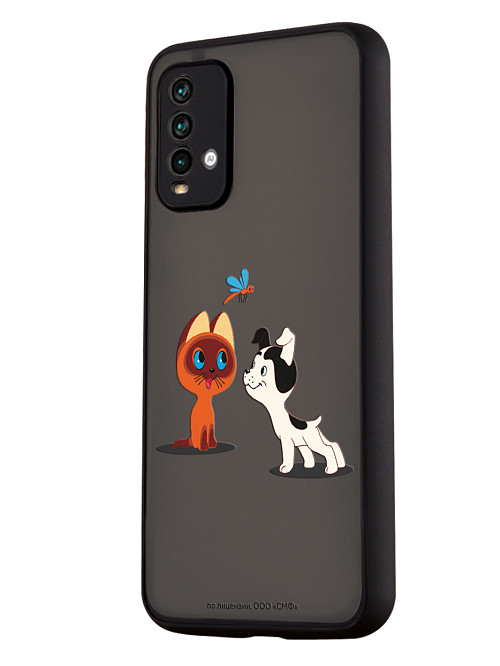 Противоударный чехол для Xiaomi Redmi 9T "Котенок по имени Гав: Погоня за стрекозой"