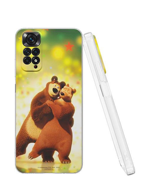 Силиконовый чехол для Xiaomi Redmi Note 11S (4G) "Маша и медведь: День Валентина"