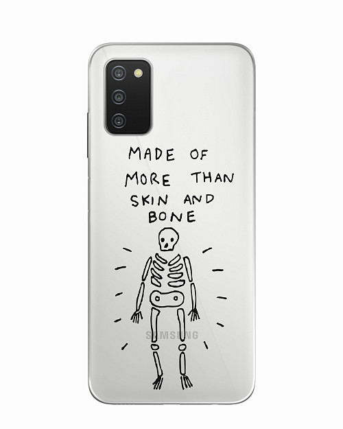 Силиконовый чехол для Samsung Galaxy A03S Скелет