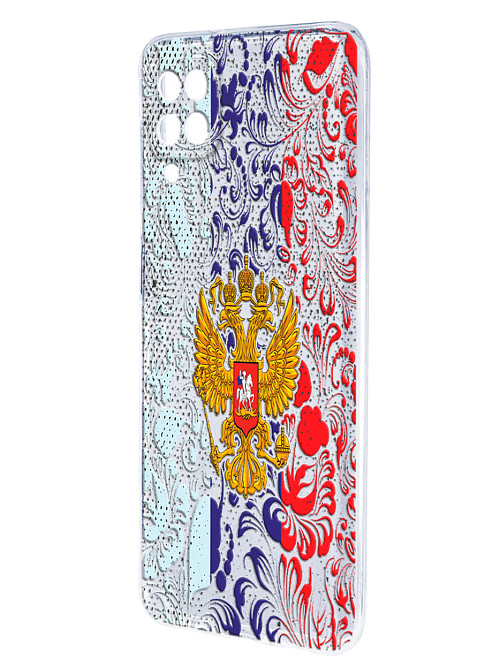 Силиконовый чехол для Samsung Galaxy A12 (4G) "Герб Российской Федерации"