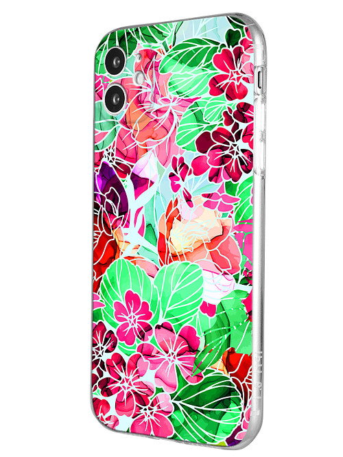 Силиконовый чехол для Apple iPhone 11 Яркие цветы