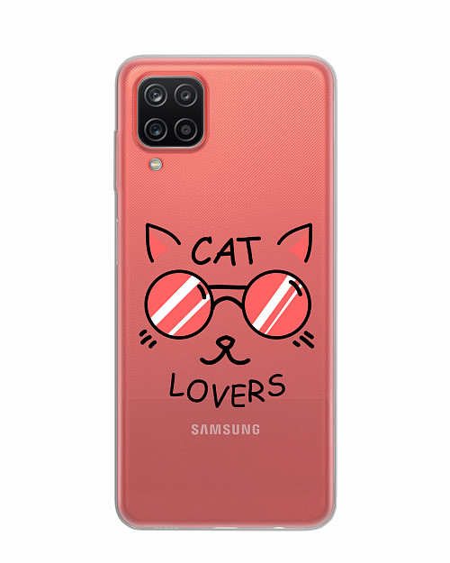 Силиконовый чехол для Samsung Galaxy A12 (4G) "Cat lovers"