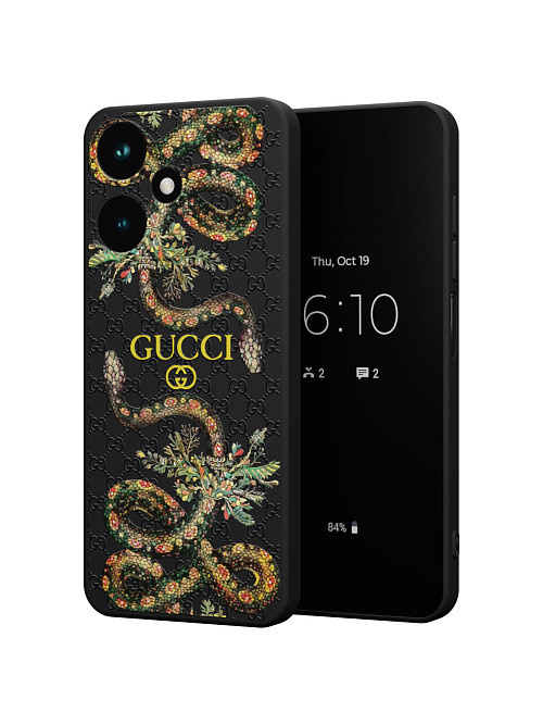 Силиконовый чехол для Infinix HOT 30 (4G) "NOVEL: Gucci"