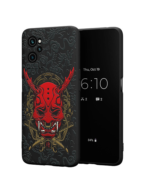 Силиконовый чехол для Realme 9i "Red Oni mask"