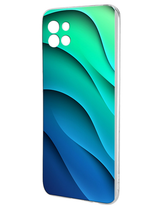 Силиконовый чехол для Samsung Galaxy A03 Лазурные волны