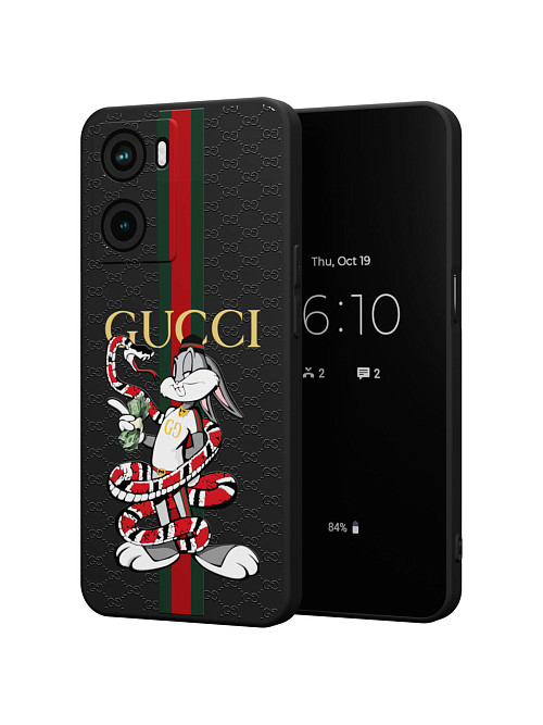 Силиконовый чехол для OPPO A77 (4G) "NOVEL: Багз Банни Gucci"