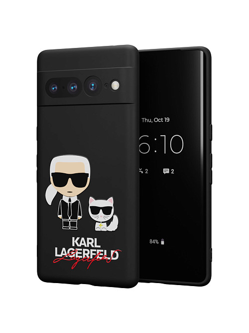 Силиконовый чехол для GooglePixel Google Pixel 7 pro "NOVEL: Lagerfeld"