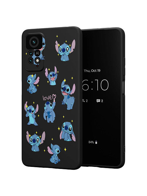 Силиконовый чехол для Xiaomi Redmi Note 12 Pro (4G) "NOVEL: Stitch love"