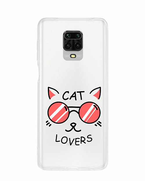 Силиконовый чехол для Xiaomi Redmi Note 9S Cat lovers