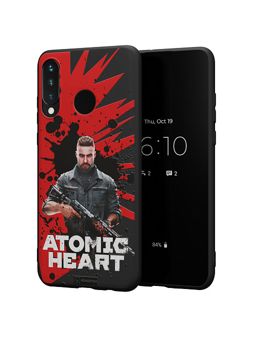 Силиконовый чехол для Huawei P30 Lite "Atomic Heart: Майор Нечаев"