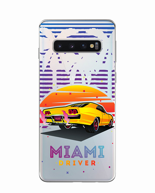 Силиконовый чехол для Samsung Galaxy S10 Miami driver