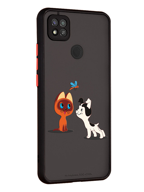 Противоударный чехол для Xiaomi Redmi 9C "Котенок по имени Гав: Погоня за стрекозой"