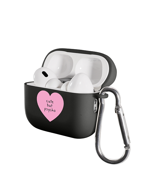 Силиконовый чехол для наушников матовый на AirPods Pro 2 "Cute but psycho"