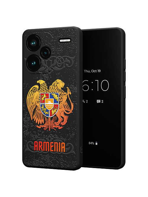 Силиконовый чехол для Xiaomi Redmi Note 13 Pro Plus (5G) "Герб Армении"