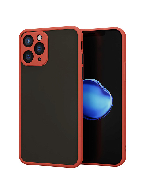Противоударный чехол для Apple iPhone 11 Pro красный / прозрачный / черный