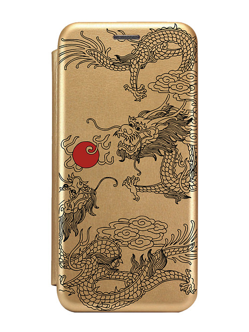 Чехол книжка для Samsung A52 "Арт дракон"