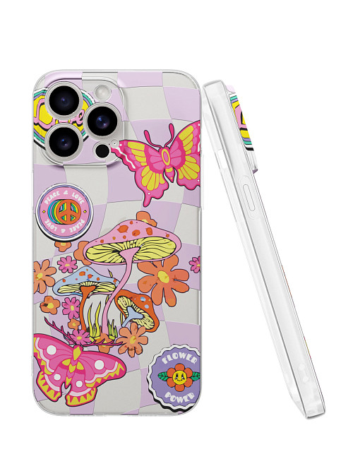 Силиконовый чехол для Apple iPhone 15 Pro Max "Flower power"