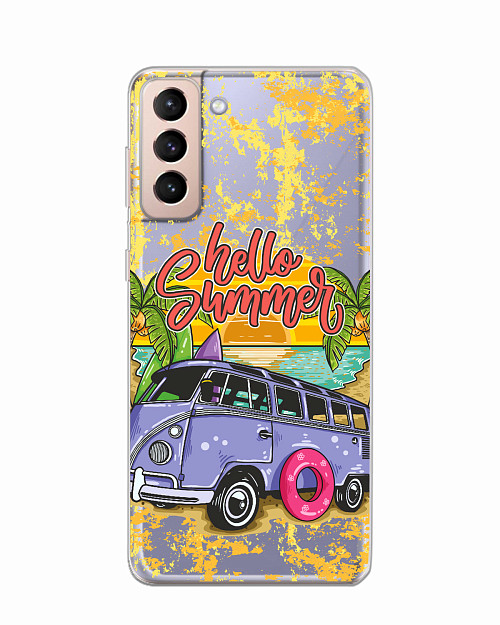 Силиконовый чехол для Samsung Galaxy S21 (5G) "Volkswagen Transporter"