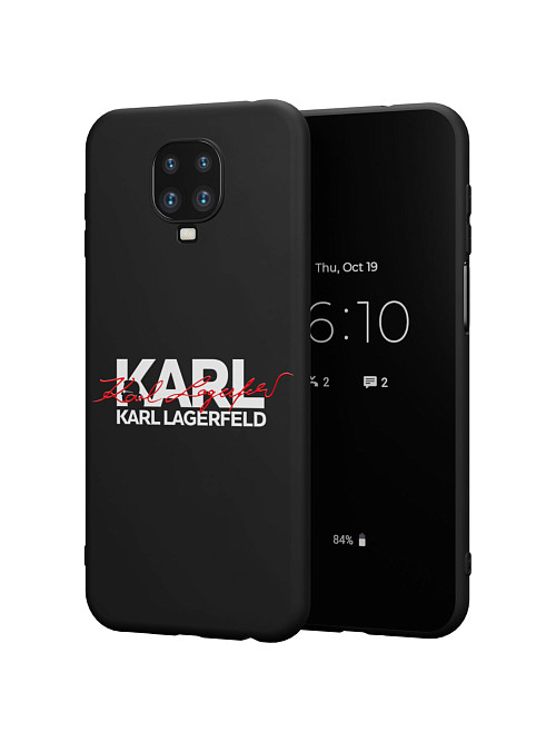 Силиконовый чехол для Xiaomi Redmi Note 9S "NOVEL: Lagerfeld V.2"