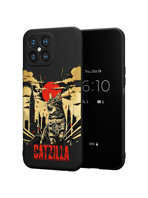 Силиконовый чехол для Honor X8 (2022) "Catzilla"