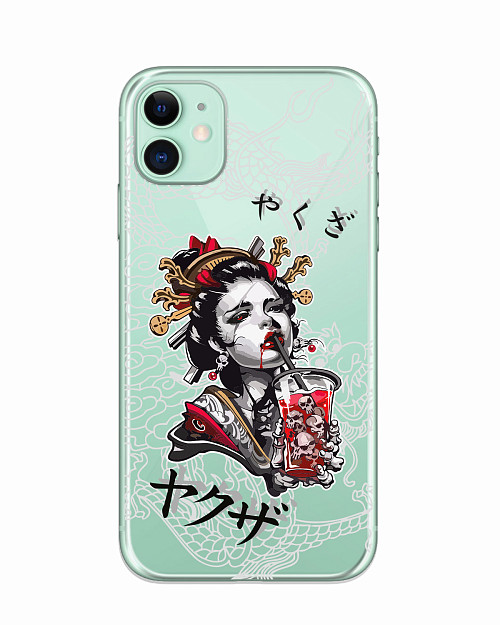 Силиконовый чехол для Apple iPhone 11 "Geisha Bloody"