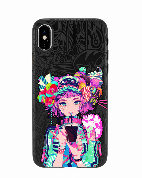 Силиконовый чехол для Apple iPhone X "Lolipop girl"