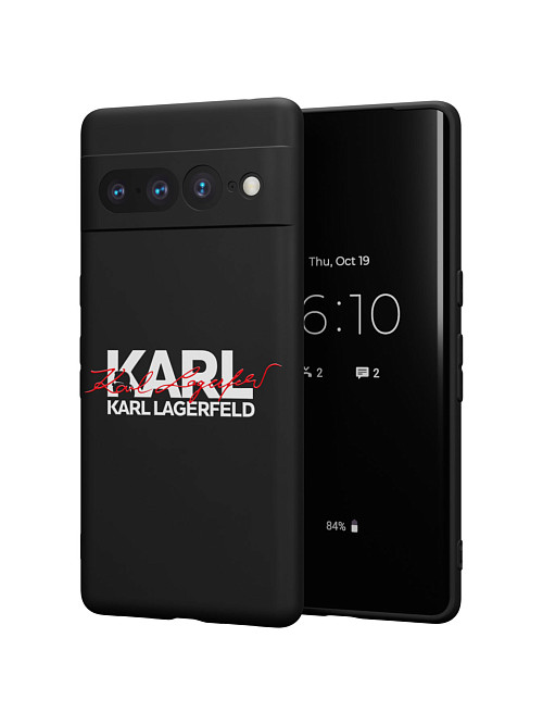 Силиконовый чехол для GooglePixel Google Pixel 7 pro "NOVEL: Lagerfeld V.2"