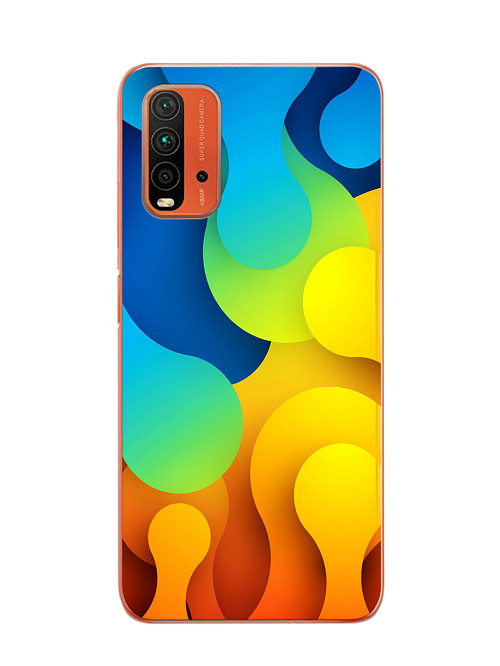 Силиконовый чехол для Xiaomi Redmi 9T "Яркая абстракция"