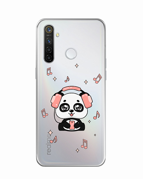 Силиконовый чехол для Realme C3 Музыкальная панда