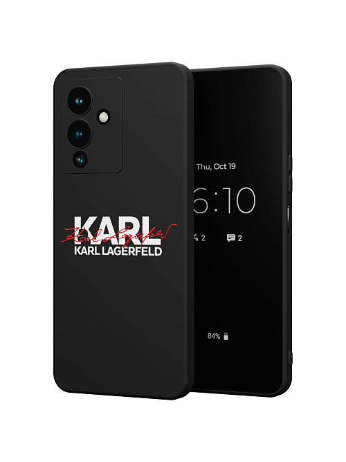 Силиконовый чехол для Infinix Note 12 Pro (5G) "NOVEL: Lagerfeld V.2"