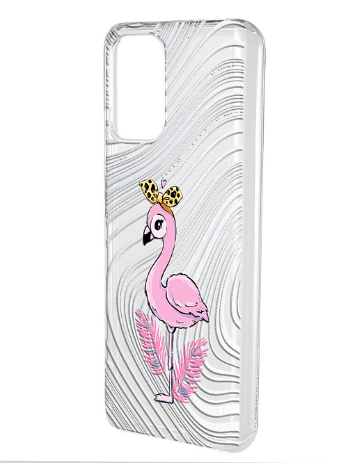 Силиконовый чехол для Xiaomi Redmi Note 10S "Фламинго розовый"