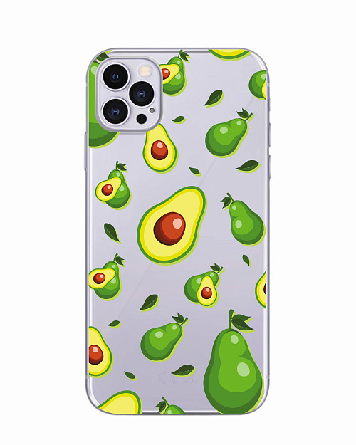 Силиконовый чехол для Apple iPhone 12 Дождь из авокадо