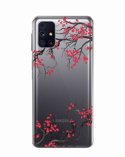 Силиконовый чехол для Samsung Galaxy M31S Цветы сакуры