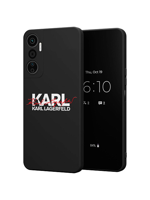 Силиконовый чехол для Infinix Hot 20 (4G) "NOVEL: Lagerfeld V.2"