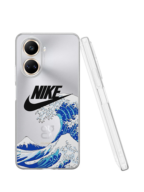 Силиконовый чехол для Huawei Nova 10 SE "NOVEL: Nike и волна"